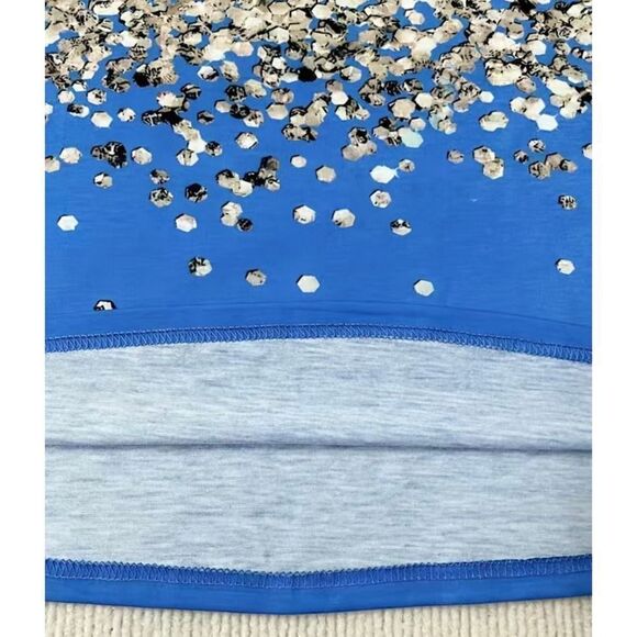 NEW SZ M Woman’s Royal Blue Leopard Print Halter Tank Top - Picture 4 of 5